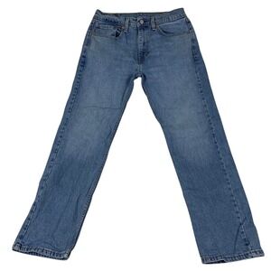 Levis 505 Regular Fit Straight Leg Jeans Mens 32x30 Medium Wash Blue 00505-1456